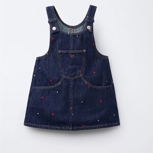 Zara Blue Denim Dress with Red Heart Detail
